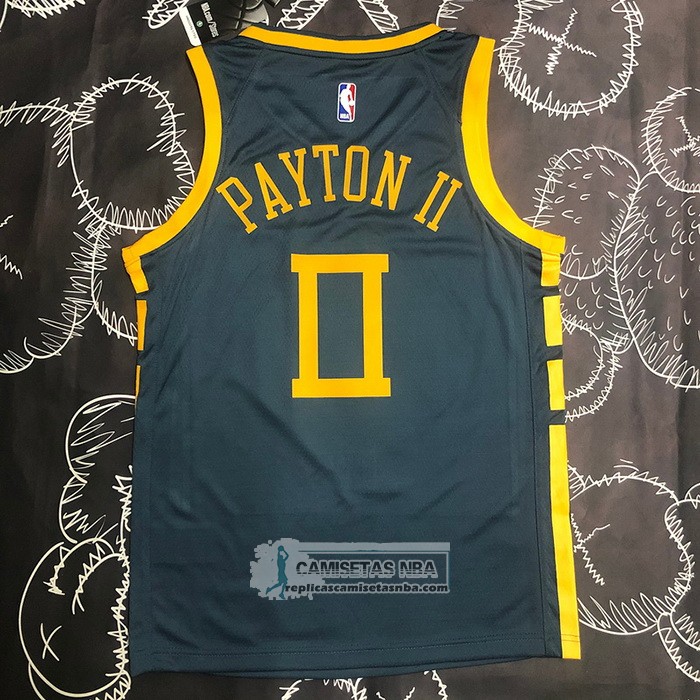 Camiseta Golden State Warriors Gary Payton II NO 0 Ciudad 2018-19 Azul